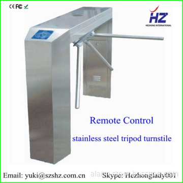 Stainless steel access control automatic mechanical bridge tripod turnstile gate
